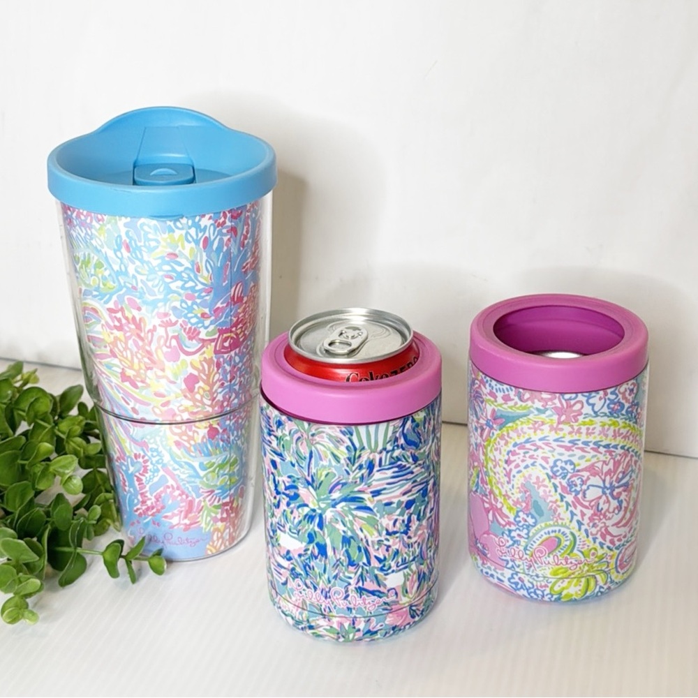 Lilly Pulitzer Tumbler and 2 Insulated Can Coolers